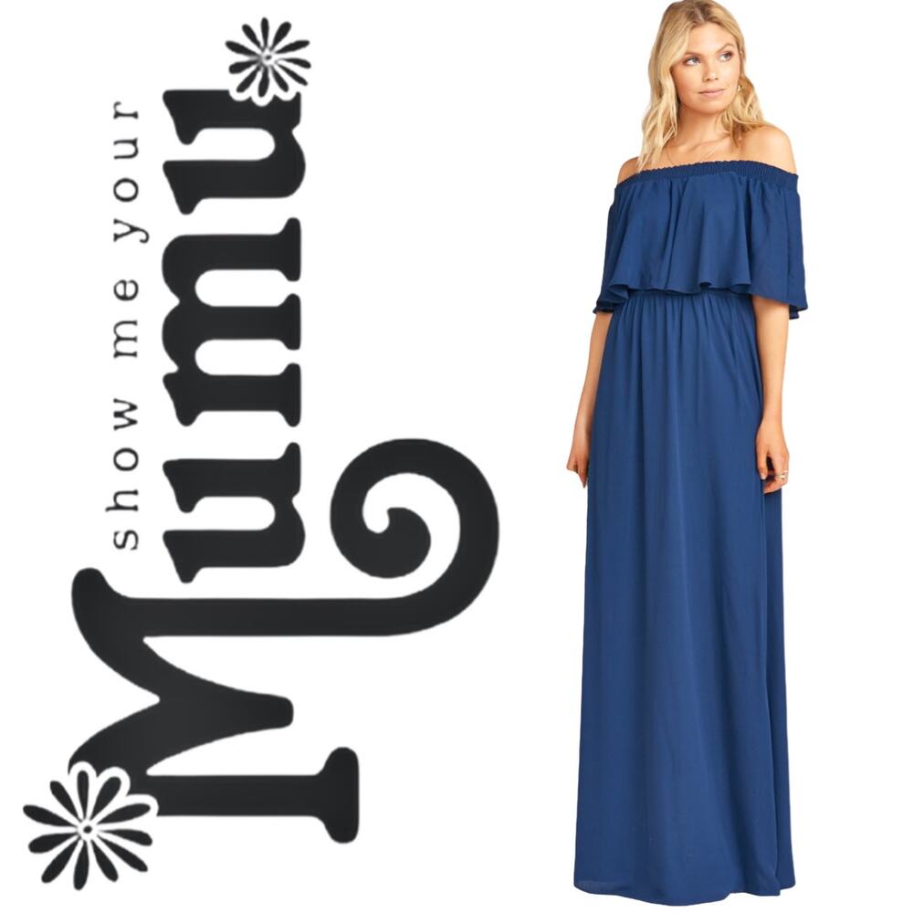 Show Me Your MuMu Hacienda Maxi Dress Blue | S